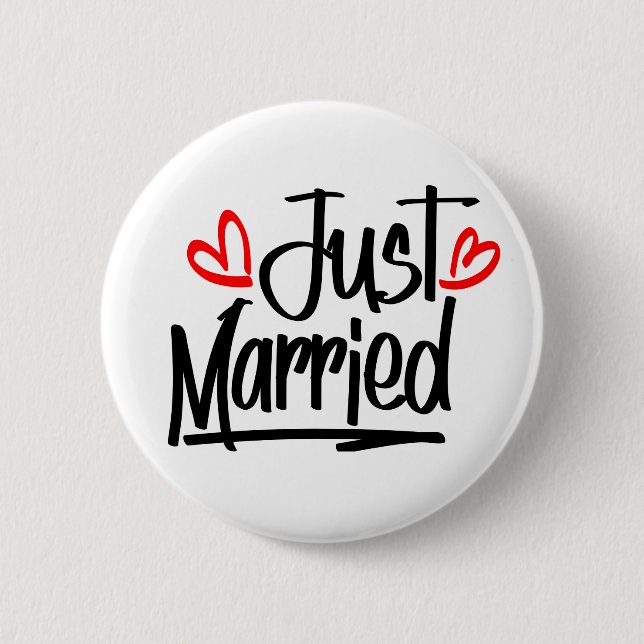 Macaron Rond 5 Cm Cute Juste Marié Mariage Marié Mariée Mariée MRS. (Devant)
