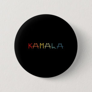Macaron Rond 5 Cm Cute Kamala Harris Chat Vintage Lettres positives