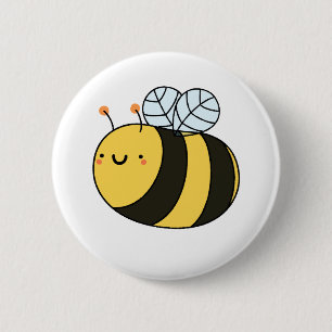 Macaron Rond 5 Cm Cute Kawaii Bumble Bee