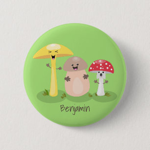 Macaron Rond 5 Cm Cute kawaii champignon champignon toadstool