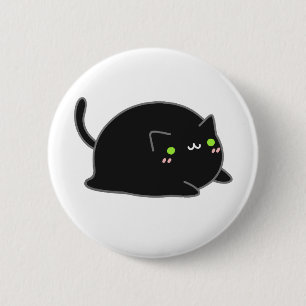 Macaron Rond 5 Cm Cute Kawaii Chat noir