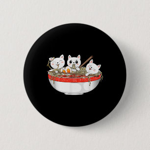 Macaron Rond 5 Cm Cute Kawaii Chats Ramen nouilles Anime Chat Japona