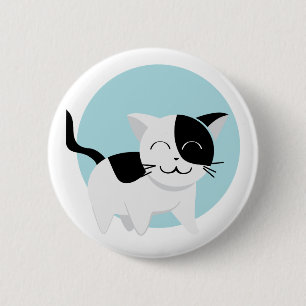 Macaron Rond 5 Cm Cute Kitten