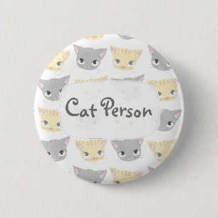 Macaron Rond 5 Cm Cute Kitten Motif visage