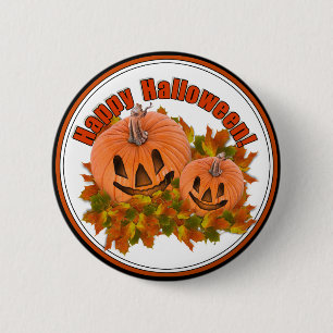 Macaron Rond 5 Cm Cute Little Halloween Jack-o-Lanterns