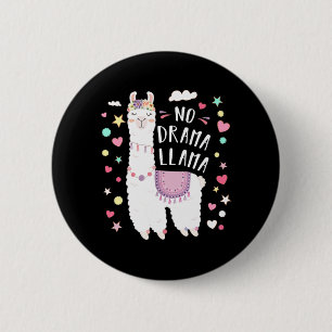 Macaron Rond 5 Cm Cute Llama No Drama Llama Floral Llama Alpaca Amou