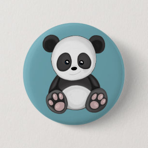 Macaron Rond 5 Cm Cute Panda