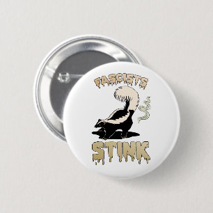 Macaron Rond 5 Cm Cute Retro Skunk - Fascistes Stink