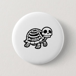 Macaron Rond 5 Cm Cute Tortue Halloween Squelette Tortue Fossiles Ar