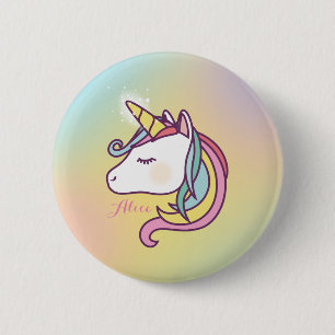 Macaron Rond 5 Cm Cute Unicorn