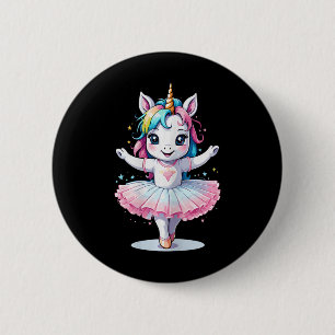 Macaron Rond 5 Cm Cute Unique Et Moderne Unicorn Ballet Et Ballerin