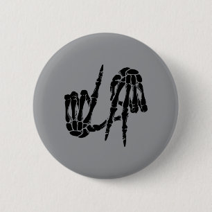 Macaron Rond 5 Cm Cute Y Los Angeles Signe De La Main Squelette La C