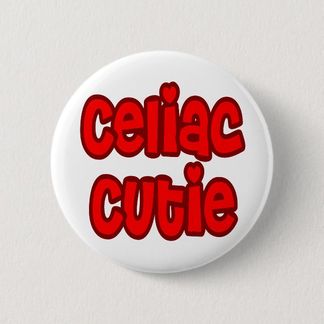 Macaron Rond 5 Cm Cutie coeliaque (Devant)