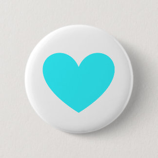 Macaron Rond 5 Cm Cyan Heart