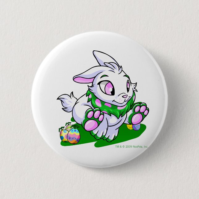 Macaron Rond 5 Cm Cybunny vert emballant par des neggs (Devant)