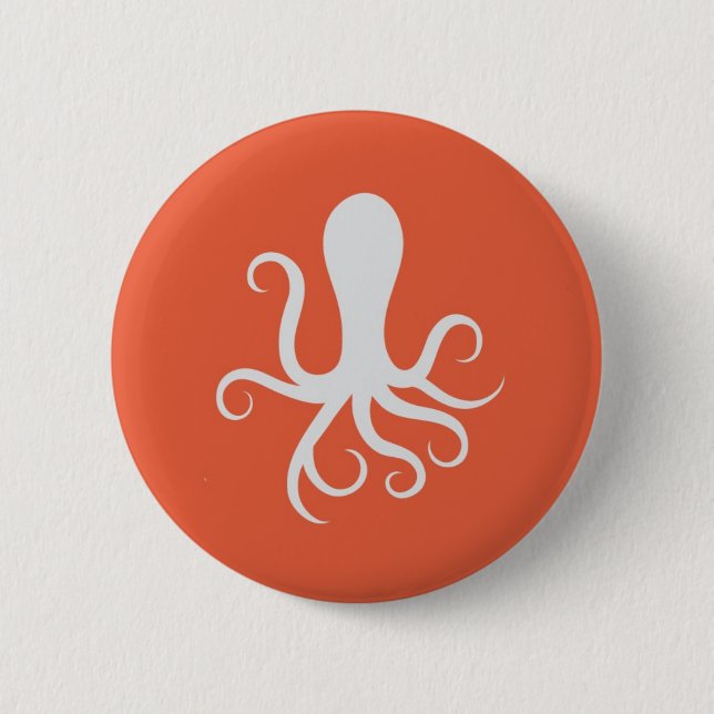 Macaron Rond 5 Cm Cycloptopus - orange (Devant)