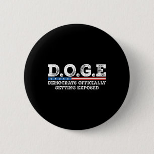 Macaron Rond 5 Cm D.o.g.e Doge Département de l'efficacité gouvernem