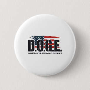 Macaron Rond 5 Cm D.o.g.e Doge Département de l'efficacité gouvernem