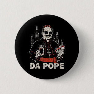 Macaron Rond 5 Cm Da Pope De L'Amérique Chicago Pape Leo Xiv Funny V