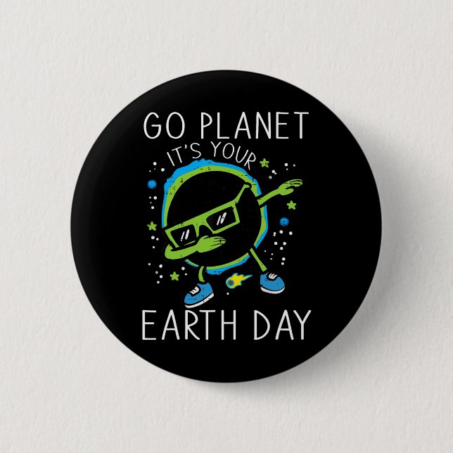 Macaron Rond 5 Cm Dab Earth Solaire Eclipse Go Planet Your Earth D (Devant)