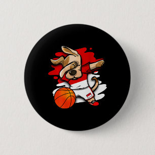 Macaron Rond 5 Cm Dabbing Dog Indonésie Sketll Fans Jersey Indonésie