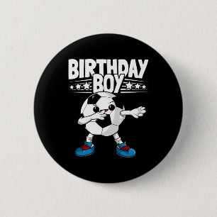 Macaron Rond 5 Cm Dabbing drôle de footballeur garçon d'anniversaire