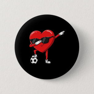 Macaron Rond 5 Cm Dabbing Heart Dab Mignon Saint-Valentin Garçons Fo