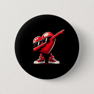 Macaron Rond 5 Cm Dabbing Heart Funny Valentine Design Perfect For F