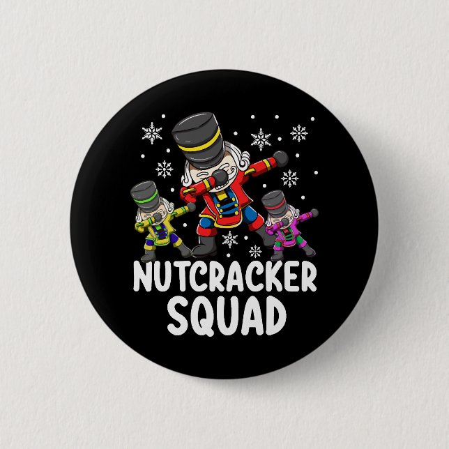 Macaron Rond 5 Cm Dabbing Nutcracker Cousin Squad drôle Matching (Devant)