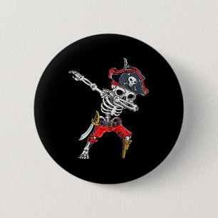 Macaron Rond 5 Cm Dabbing Skeleton Pirate drôle Halloween enfants Jo