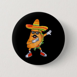 Macaron Rond 5 Cm Dabbing Taco Funny Cinco De Mayo Parti Mexicain