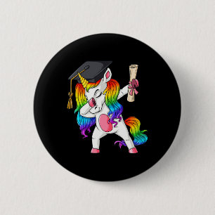 Macaron Rond 5 Cm Dabbing Unicorn School Graduation Dab Girls Kids T