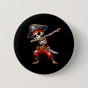 Macaron Rond 5 Cm Dabing Squelette Pirate Halloween Enfants Pirate