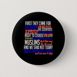 Macaron Rond 5 Cm D'Abord Ils Sont Venus Pour Shirt Science Droits C