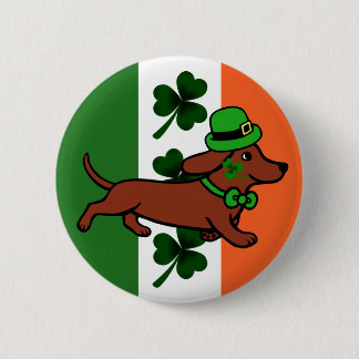 Macaron Rond 5 Cm Dachshund de la Saint-Patrick 7