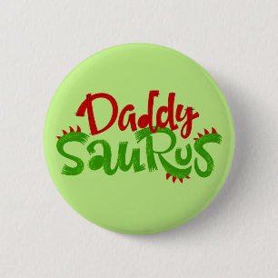 Macaron Rond 5 Cm Daddy Saurus Dinosaur