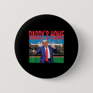 Macaron Rond 5 Cm Daddys Accueil Trump Pink Trump 2024 Reprendre l'A