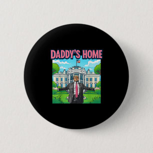 Macaron Rond 5 Cm Daddys Home Maison Blanche 2025 Président Trump _1