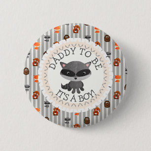 Macaron Rond 5 Cm DaddyTo Be Bouton Woodland Thème Aninmal