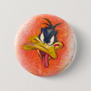Macaron Rond 5 Cm DAFFY DUCK™ in Orange
