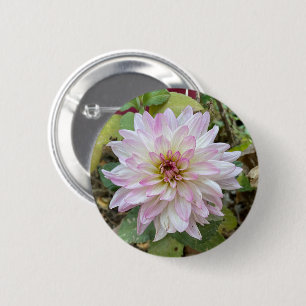 Macaron Rond 5 Cm Dahlia à bout rose clair