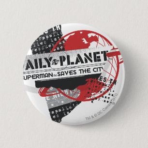 Macaron Rond 5 Cm Daily Planet - Saves the City