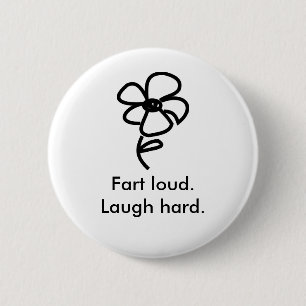 Macaron Rond 5 Cm daisy02, pet fort. Rire dur