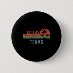 Macaron Rond 5 Cm Dallas Texas Drôle Voyage Ville Usa Accueil Racine