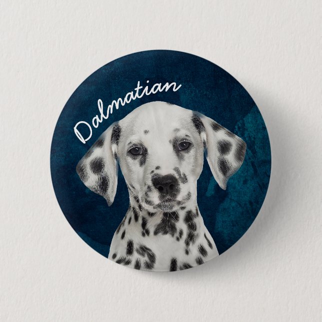 Macaron Rond 5 Cm Dalmatien (Devant)