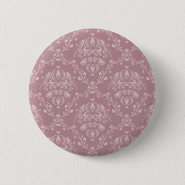 Macaron Rond 5 Cm Damas violet et blanc (Devant)