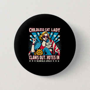 Macaron Rond 5 Cm Dame Chaton sans Enfant Griffe Dehors