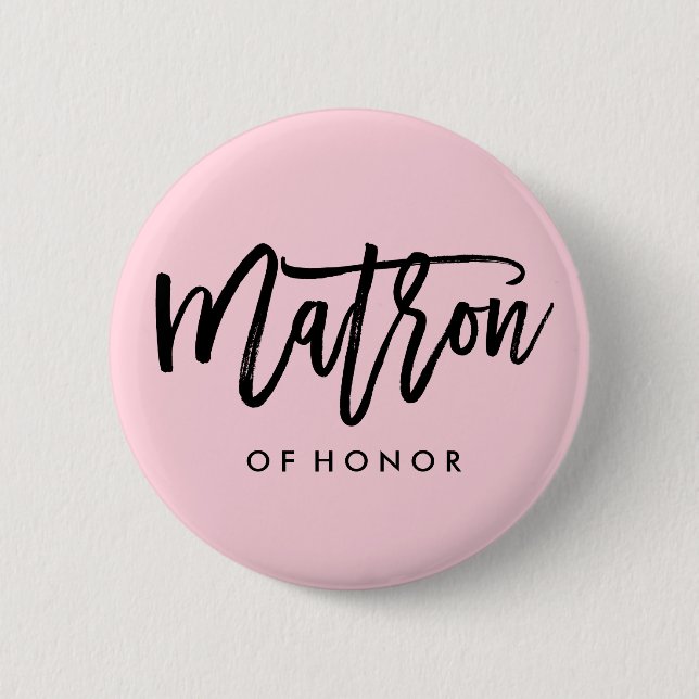 Macaron Rond 5 Cm Dame de honneur nuptiale moderne de partie (Devant)