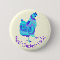 Dame Poulet Fou Rigolote Poule de Ferme Colorée Sl