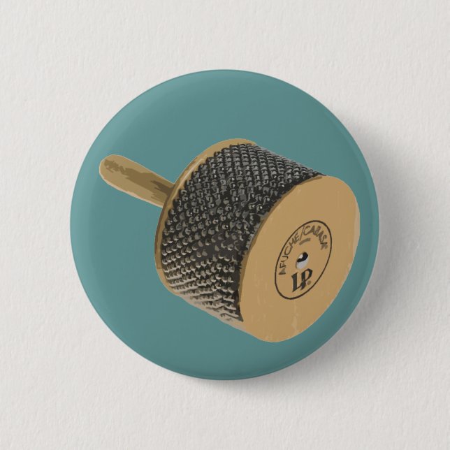 Macaron Rond 5 Cm Damm directement, je joue le Cabasa ! (Devant)